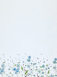 Blue Flowers Letter-Perfect Stationery Set – 30 Sheets & 24 Envelopes