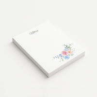 Blush and Blue Serenity Notepad | The Flower Garden Series