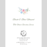 Blush and Blue Serenity Notepad | The Flower Garden Series