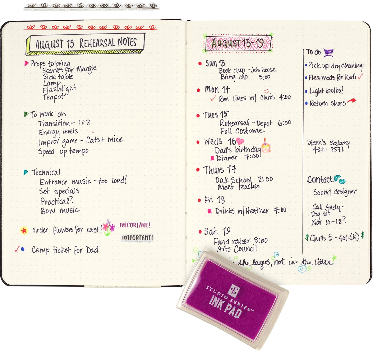 Dot Journaling Clear Stamp Set – 60 Stamps