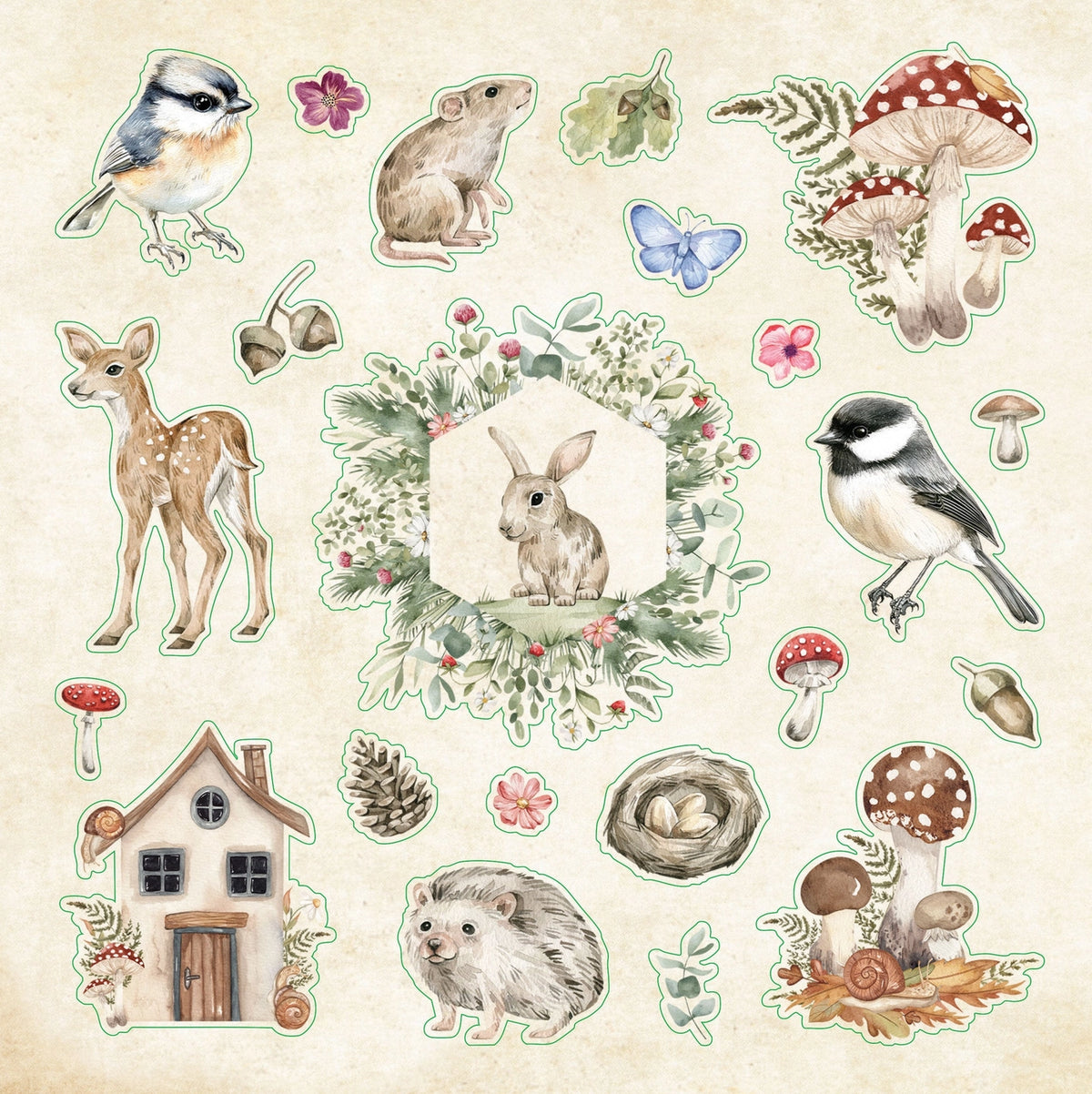 Enchanted Forest Ephemera Sticker Book – 800+ Woodland Stickers