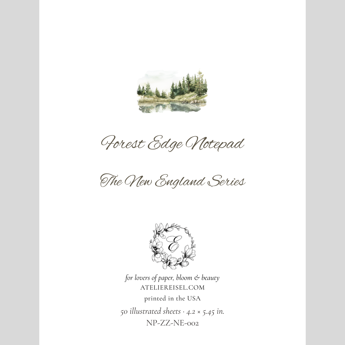 Forest Edge Notepad | The New England Series