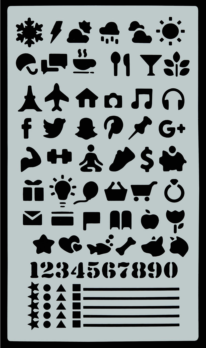 Dot Journaling Stencil Set – 300+ Designs
