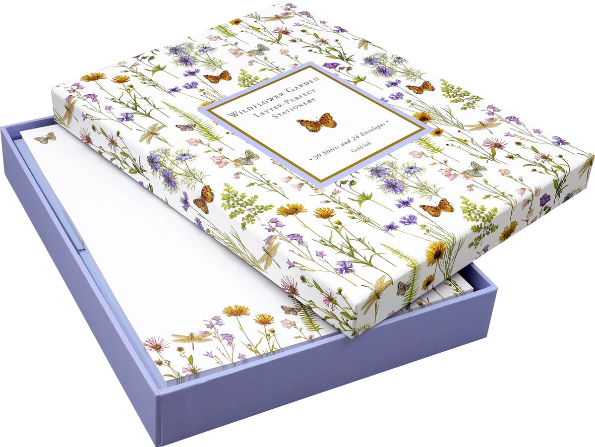 Wildflower Garden Boxed Stationery Set – 30 Sheets & 24 Envelopes